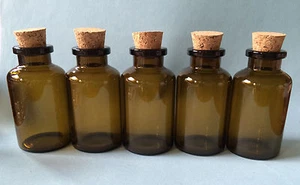 Bottiglie in vetro marrone 10 pezzi 20 ml bellezze da 20 ml con tappi barattoli bottiglie auguri - Foto 1 di 3