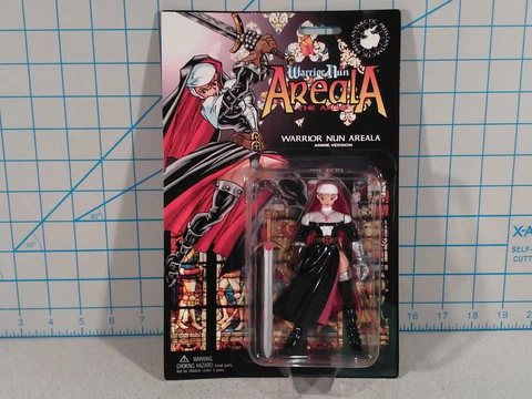Warrior Nun Areala Anime Version Action Figure, Antarctic Press 1997 Cover
