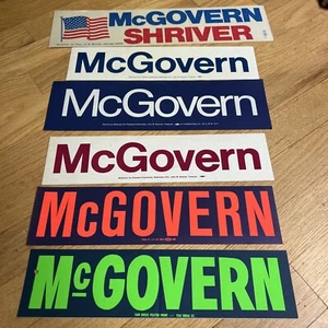6 - PEGATINAS DE PARACHOQUES GEORGE McGOVERN para PRESIDENTE #1 - Imagen 1 de 7