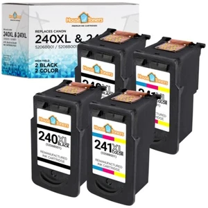 4PK PG240 CL241 XL for Canon PIXMA MG3222 MG3520 MG4120 MG4220 MX372 MX392 - Picture 1 of 2