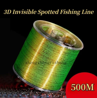 500m 3D Invisible Spotted Fishing Line Monofilament Speckle Fluorocarbon Line - Image 1 of 4
