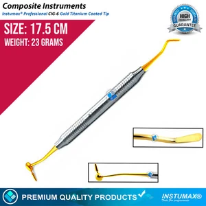 Dental Composite Instrument Plastic Filling Restoration Titanium Gold CIG6 Tool - Picture 1 of 5