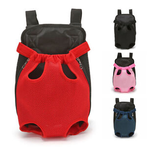 Mesh Pet Dog Cat Carrier Bag Puppy Travel Front Shoulder Sling Backpack Legs Out
