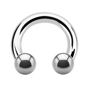 Treuheld® - Hufeisen Piercing - Silber - Dick - 32 Größen (4625v) - Picture 1 of 2