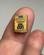 RARE Art Deco Miniature Cigarette Pack Brass Charm w/ Moveable Cigarettes Repair