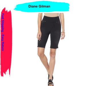 DG2 by Diane Gilman Comfort Waist Knit Flex Bermuda Black Short NEW size PS - Picture 1 of 2