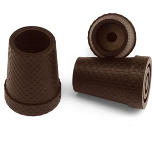 Gummipuffer "KARO" mit Stahleinlage braun für Leichtmetall-Gehstöcke 16-18mm - Bild 1 von 1