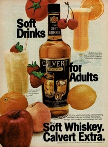 1977 Vintage Print Ad The Soft Whiskey Calvert Extra Soft Drinks For Adults - Bild 1 von 2