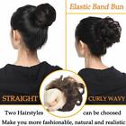 Women WigRing Hair Messy Bun Elastic Scrunchie Clip G1G8 Extensions B4F0