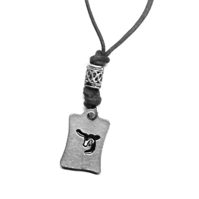 Collar de Cordón Ajustable Vintage Peltre Capricornio Dije Foto 1 de 4