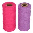 (Rose Red+Purple) 2Pcs Weaving Thread Loom Warp Thread 8/4 Warp Yarn