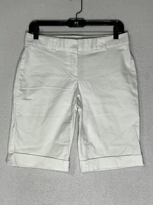 Express Design White Studio Editor Dress Shorts Slacks Burmuda Women's Size 4 - Image 1 of 4
