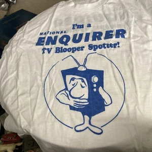 Vintage I’m A National Enquirer TV Blooper Spotter T-Shirt Large - Bild 1 von 6