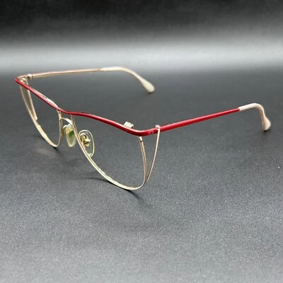Lacoste 837 L544 VTG Eyeglasses Frame Burgundy & Gold 135mm Used - Image 1 of 4