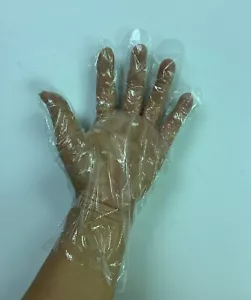 1.000 STCK. A.W.T. Einweg klar P.E. Handschuhe, leicht, mittel (M), PGS-100 - Bild 1 von 4