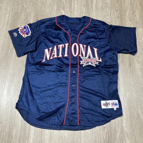 Vintage MLB All-Star Jersey XL 90s 1997 National Baseball Jackie Robinson Tee Cover