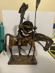 VINTAGE PAPER MACHE RIDING A HORSE Sculpture, Statue - Picture 1 of 6