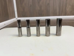 Craftsman 1/4" Drive Deep Laser Etched Sockets, SAE STD 6 Point, Made in USA - Picture 1 of 11