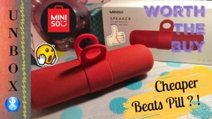 MINISO DS-2076 Wireless Silicone Bluetooth Speaker Red – Brand New - Imagen 1 de 4