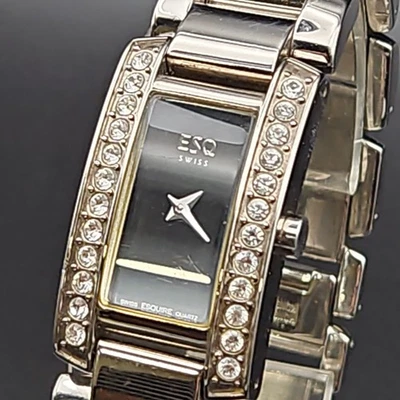 ESQ Movado Mujer E5428 Diamond Venture Rectangular 21mm Cuarzo Analógico Reloj 7" Foto 1 de 4