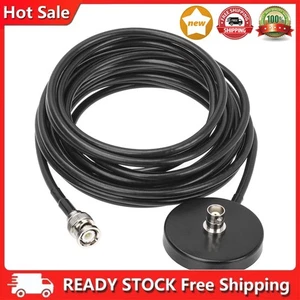 RG58 BNC Coaxial Cable 5 Meters BNC Female Magnetic Mount Base for Two Way Radio - Zdjęcie 1 z 11