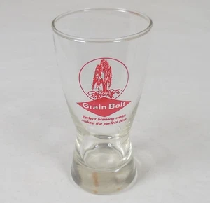 KORNGÜRTEL Vintage 8 Unzen Klares Bierglas, roter Schriftzug, 5-3/4" hoch - Bild 1 von 5