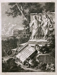 1768 Original Engraving Roman Puteoli Pozzuoli Napoli Antiquitates Puteolanae - Picture 1 of 1
