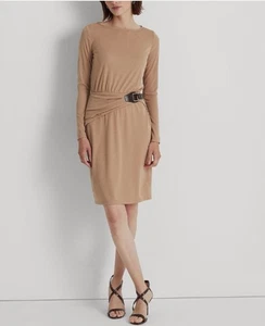 Abito in jersey con orlo fibbia RALPH LAUREN - cammello classico taglia 16 - Foto 1 di 9