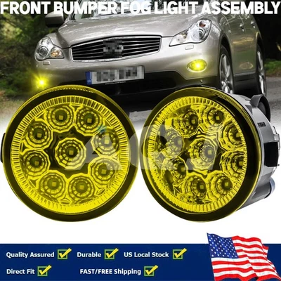 Front Bumper LED Fog Light Lamp LH&RH Pair For INFINITI EX37 2013 Foto 1 de 4