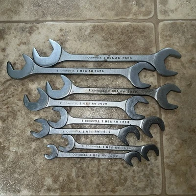Cornwell Tool EE. UU. 8 Piezas SAE Ángulo 4 Vías Juego de Llaves Desplazadas 3/8" a 13/16" De Colección Foto 1 de 4