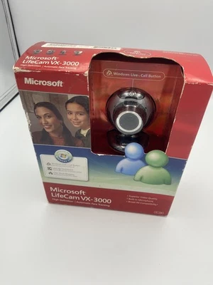 Microsoft LifeCam VX-3000 Webcam Model 1076 High Definition Photos Face Track B1 - Image 1 of 4