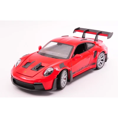 PORSCHE 911 GT3 RS 992 2023 RED 1:24 Welly Auto Stradali Modellino Nuovo - Immagine 1 di 2