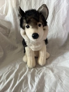Bass Pro Shops Douglas realistischer sitzender grauer Wolf 11 Zoll Plüschtier Stofftier - Bild 1 von 7