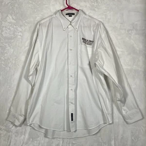 Angels Envy Bourbon XL Men Button Up White Shirt W/Brown Embroidery-Owners Shirt - Picture 1 of 13
