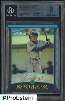Bowman 2001 refractor cromado #351 Ichiro Suzuki radiocontrol novato patio BGS 9 con 9,5 Foto 1 de 2