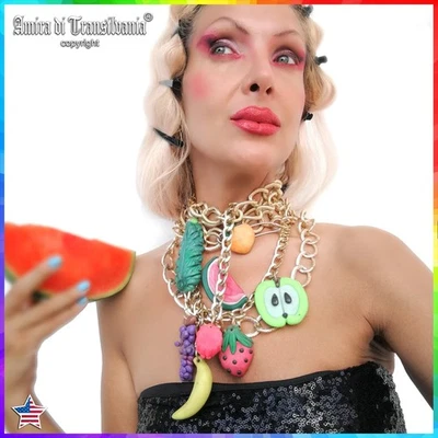 Cinturón de Cadena para Mujer Vestido Cintura Circunferencia Dorada Cincher Tutti Frutti Accesorios Foto 1 de 4