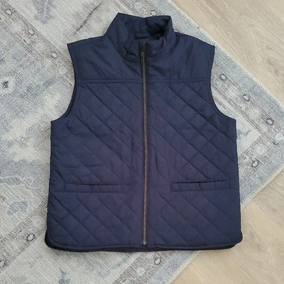 Chaleco Crewcuts Niños Azul Marino Acolchado Ligero Cremallera Talla L Foto 1 de 4