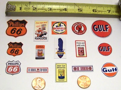 Винтажные нефтяные знаки масштаба 1/24 и другие Gulf, 66, Hancock, Mohawk и Richfield  - Изображение 1 из 4