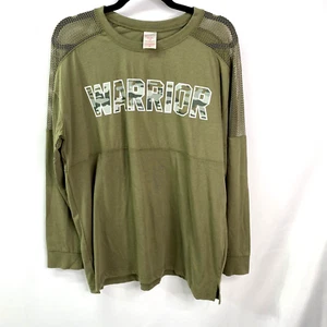 NOBO No Boundaries SZ XXL Warrior green mesh shoulder long sleeve womens shirt - Picture 1 of 5