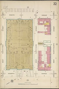 1911 SANBORN PENNSYLVANIA STATION, MANHATTAN, NEW YORK COPY PLAT ATLAS MAP - Picture 1 of 1