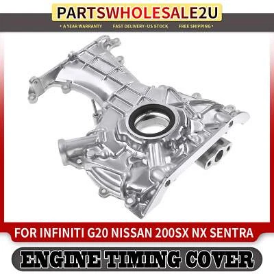 Engine Timing Cover with Oil Pump for Infiniti G20 Nissan Sentra 200SX NX 2.0L - Image 1 of 4