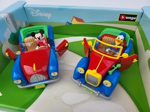 Diecast metal Burago-Italy 1:24 Disney's GOOFY & MICKEY CAR mint in box nice. - Foto 1 di 24