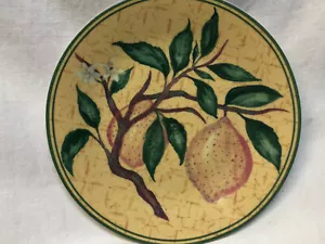 PHILIPPE DESHOULIERES V & A KENSINGTON FRUITS BREAD & BUTTER PLATE 6" LEMONS - Picture 1 of 3