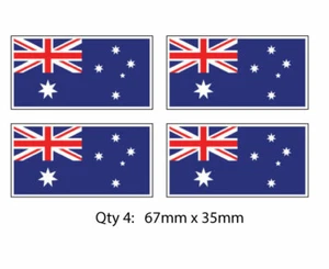 4 X Australian Flag Decal sticker JDM drift rally road racing car window - Picture 1 of 2
