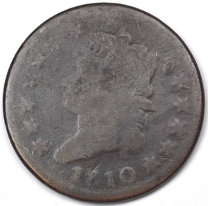 1810 Classic Head Early One Cent US Coin / 1C / Circulated - Picture 1 of 2