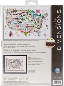 Dimensions Illustrated USA Cross Stitch Kit - Picture 1 of 1
