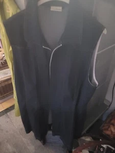 Dunkelblaue Jeansweste lang gr. 46/48, mit Reissverschluß - Bild 1 von 3