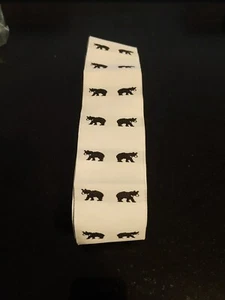 1 1/4" W White & Black Bear Brocade Jacquard Ribbon Vintage Costume 11yd 2ft - Picture 1 of 5