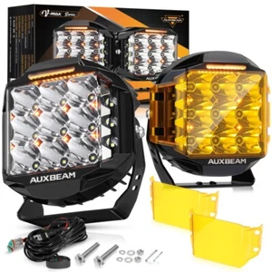 AUXBEAM 7" LED Work Light Bar Side Shooter Pods Offroad Fog Driving DRL Lamps - Picture 1 of 12