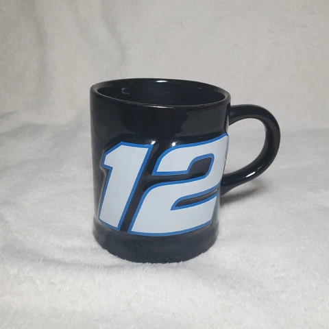 NASCAR Mug Ryan Newman 12 Penske Racing Black Red White Coffee Cup Car Cover